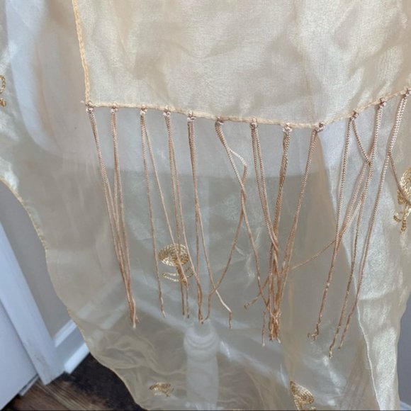 Rachelle Sheer‎ Embroidered Indian Scarf/Shawl In Good Used Condition. - Picture 4 of 16